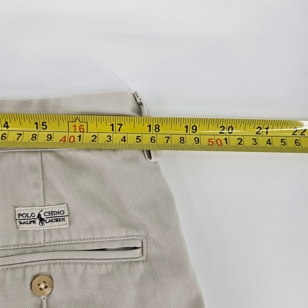 Polo Ralph Lauren Andrew Pant Mens 36x30 Tan Khaki Pleated Chino Cotton Trousers - Picture 7 of 11